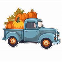 Truck with pumpkins