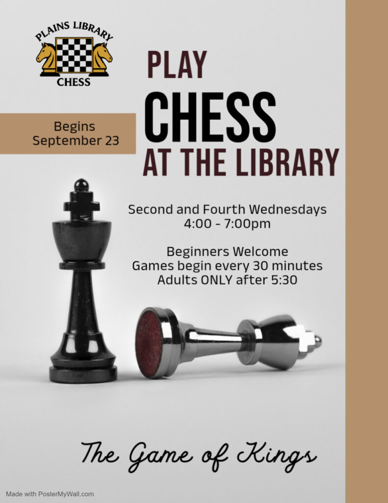 Chess at the Library Flyer